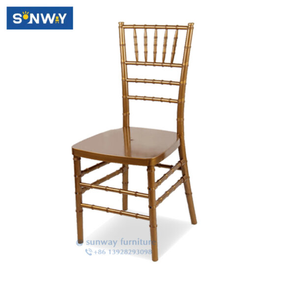 Gold Steel Resin Chiavari Chair For Wedding