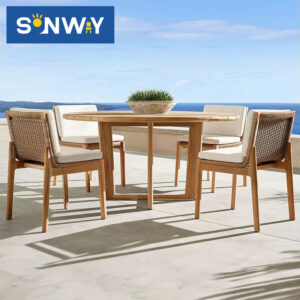 Outdoor Solid wood tables chairs garden furniture patio furniture outdoor furniture outdoor dining set outdoor chairs patio chairs outdoor dining chairs outdoor table and chairs outdoor table garden table and chairs patio dining sets teak wood chair Aluminium Chair WaterproofFurniture Outdoor Dining