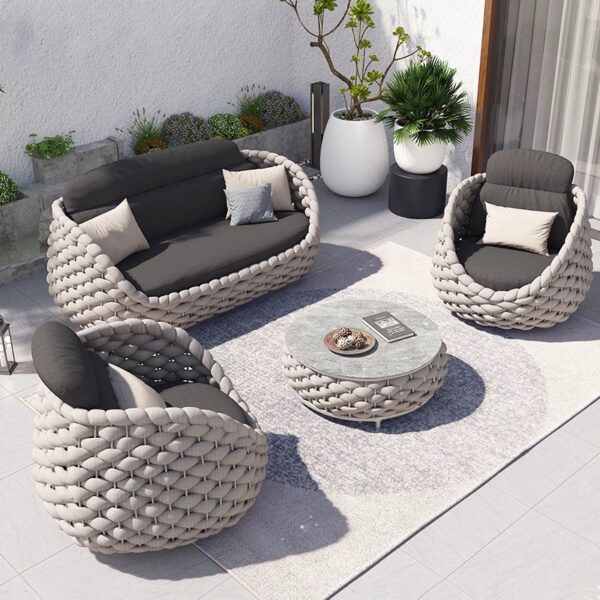 Aluminum Outdoor Sofa Set for hotel outdoor furniture manufacturer commercial outdoor furniture supplier hotel outdoor sofa