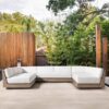 Hot Selling Teak Combination Waterproof Leisure Hotel Patio Garden Outdoor Wood Sofa