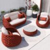 Luxury Outdoor Aluminum Rope Woven Sofa Set for poolside custom outdoor sofa manufacturer outdoor furniture wholesale supplier