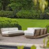 Hot Selling Teak Combination Waterproof Leisure Hotel Patio Garden Outdoor Wood Sofa