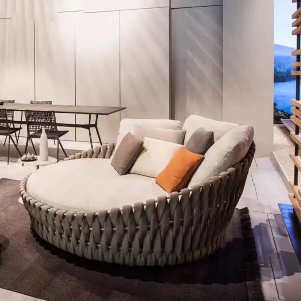 New design woven rope outdoor daybed poolside sun bed garden furniture patio furniture outdoor furniture outdoor lounge chairs outdoor lounge outdoor chaise lounge pool chairs teak furniture wicker furniture sun lounger pool lounge chairs outdoor bench garden bench outdoor daybed outdoor lounge outdoor chaise lounge Pool Bed beach bed