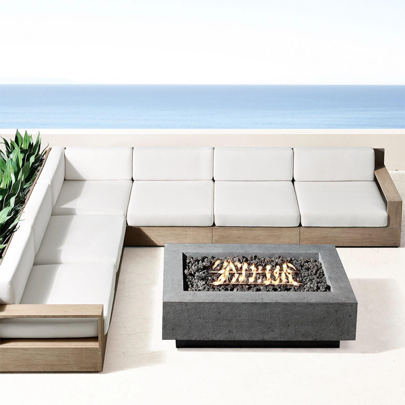 Wooden Sofa Garden Furniture Outdoor Teak Furniture Solid Wood Teak Two Seat Sofa