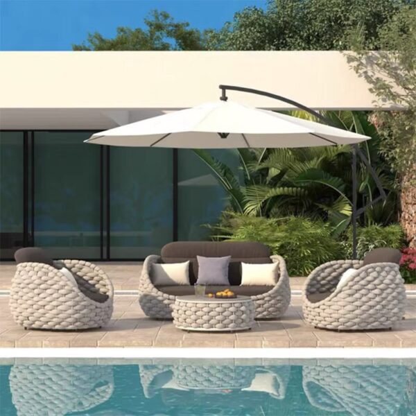rope outdoor sofa for courtyard hospitality outdoor furniture manufacturer resort outdoor furniture supplier