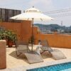 aluminum pool lounger for resort commercial outdoor furniture supplier sun lounger supplier