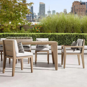 Hotel Patio Outdoor Tables Garden Furniture Terrace Teak Wood Outdoor Dining Table garden furniture patio furniture outdoor furniture outdoor dining set outdoor chairs patio chairs outdoor dining chairs outdoor table and chairs outdoor table garden table and chairs patio dining sets teak wood chair Aluminium Chair WaterproofFurniture Outdoor Dining