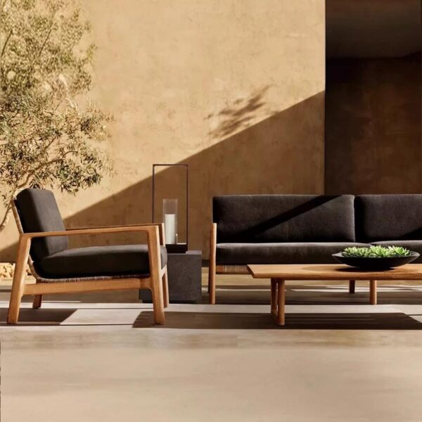 teak outdoor sofa for villa contract outdoor furniture manufacturer hotel outdoor sofa