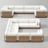 Outdoor Sofa with Cushions for restaurant custom outdoor sofa manufacturer resort outdoor furniture supplier