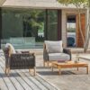teak wood outdoor sofa for villa resort outdoor furniture supplier custom outdoor sofa manufacturer