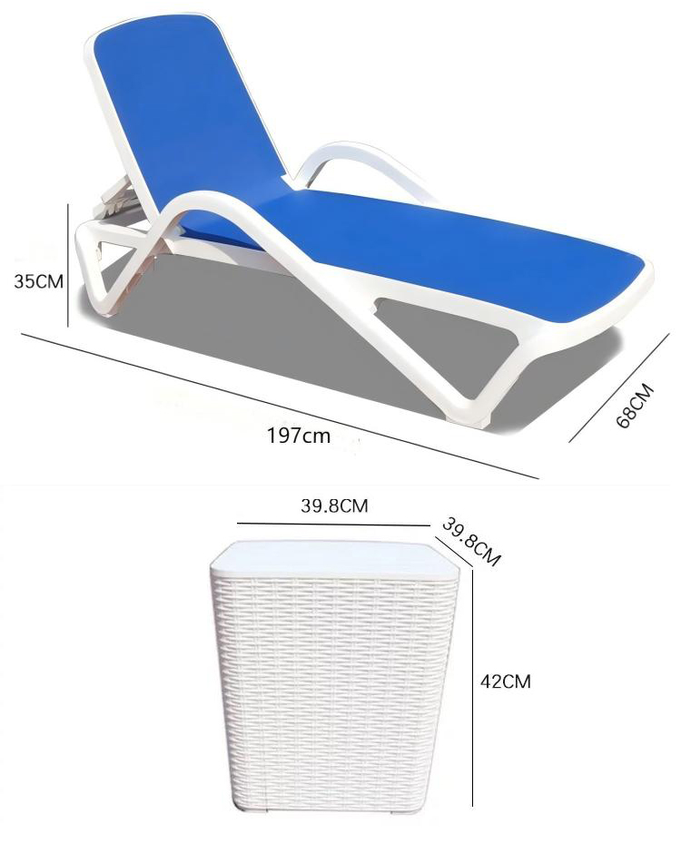 Outdoor hotel furniture beach sun loungers resort swimming pool lounge chair garden sunbed