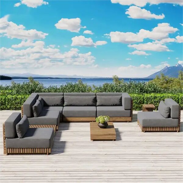 teak wood outdoor sofa for poolside hospitality outdoor furniture manufacturer modular outdoor sofa manufacturer