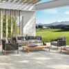 Outdoor Patio Teak Rope Sofa Set for resort hospitality outdoor furniture manufacturer outdoor sofa supplier