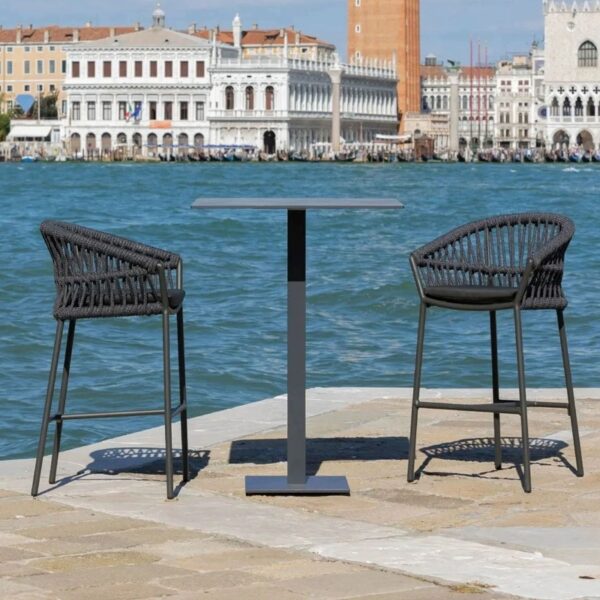 Restaurant Bar Height Outdoor Chairs Black Woven Rope Patio Bar Stool Outdoor Furniture outdoor furniture patio furniture garden furniture outdoor dining set outdoor chairs outdoor dining table patio chairs outdoor dining chairs outdoor table and chairs outdoor bar stools garden table and chairs patio dining sets garden chairs outdoor bar table wicker bar stools bar table set garden stool outdoor stools outdoor bar set