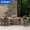 Solid wood stool feet corrosion-resistant garden chair with cushion and pillow Garden furniture patio furniture outdoor furniture outdoor dining set outdoor chairs patio chairs outdoor dining chairs outdoor table and chairs outdoor table garden table and chairs patio dining sets teak wood chair Aluminium Chair Waterproof Furniture Outdoor Dining
