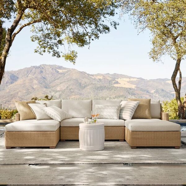 Modern Outdoor L-Shape Lounge Sofa Set Wholesale Wicker Rattan Aluminum Frame Patio Backyard Courtyard Garden Furniture garden furniture patio furniture outdoor furniture Garden Sofa Sets outdoor sectional outdoor sofa garden sofa wicker patio furniture patio furniture outdoor furniture outdoor patio furniture patio sectional garden sofa set outdoor seating outdoor sofa set outdoor corner sofa teak wood sofa garden decor garden designer outdoor living outdoor designer Interior designer