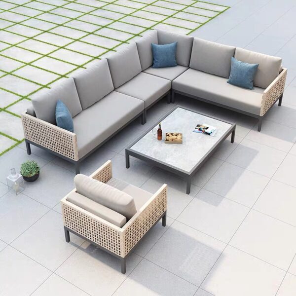 aluminum outdoor sofa for hotel outdoor furniture manufacturer commercial outdoor furniture supplier hotel outdoor sofa