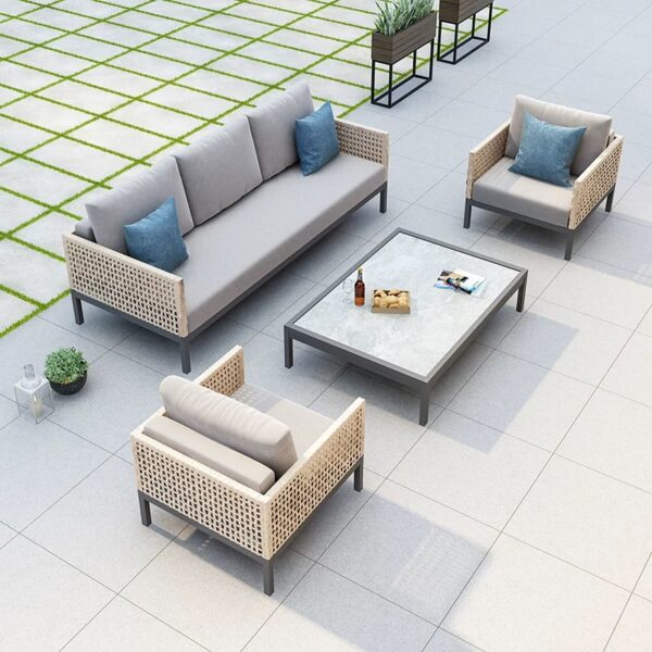 aluminum outdoor sofa set for villa outdoor furniture factory outdoor sofa manufacturer custom outdoor sofa manufacturer