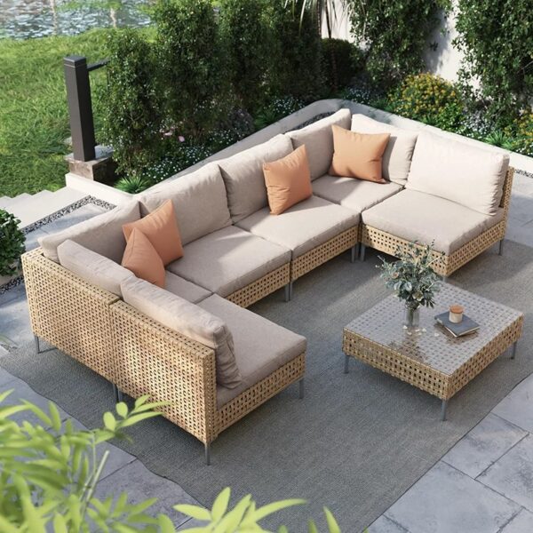 Modern Outdoor Furniture L Shape Garden Wicker 7 Seater Sectional Corner Outdoor Rattan Sofa garden furniture patio furniture outdoor furniture Garden Sofa Sets outdoor sectional outdoor sofa garden sofa wicker patio furniture patio furniture outdoor furniture outdoor patio furniture patio sectional garden sofa set outdoor seating outdoor sofa set outdoor corner sofa teak wood sofa garden decor garden designer outdoor living outdoor designer Interior designer