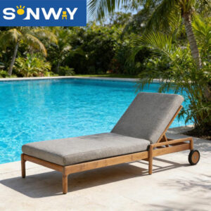 New Arrival Outdoor Furniture Garden Furniture Set in Natural Solid Teak Wood With Wheels Lounge Chaise Garden furniture patio furniture outdoor furniture outdoor lounge chairs outdoor lounge outdoor chaise lounge pool chairs teak furniture wicker furniture sun lounger pool lounge chairs outdoor bench garden bench outdoor daybed outdoor lounge outdoor chaise lounge Pool Bed beach bed