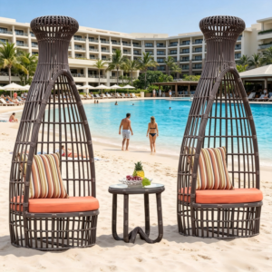 Custom Outdoor Grey Rattan Day Bed Daybed Pool Garden Wicker Beach Sunbed Water-proof Round garden furniture patio furniture outdoor furniture outdoor lounge chairs outdoor lounge outdoor chaise lounge pool chairs teak furniture wicker furniture sun lounger pool lounge chairs outdoor bench garden bench outdoor daybed outdoor lounge outdoor chaise lounge Pool Bed beach bed