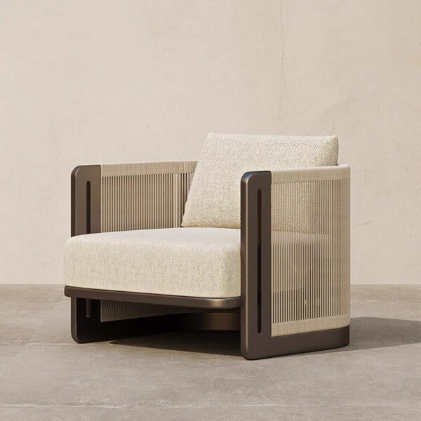 Modern Aluminum Garden Sofa Set Villa Outdoor Furniture Poolside Furniture Luxury Hotel Park Outdoor Sofa Resort Rope Garden Set